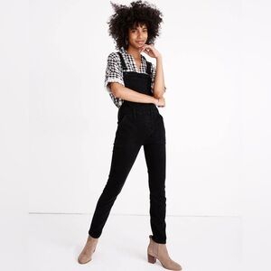 Madewell Skinny Black Denim Overalls Size XXS